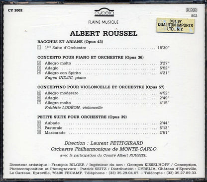 Albert Roussel - Petit Suite Music CD