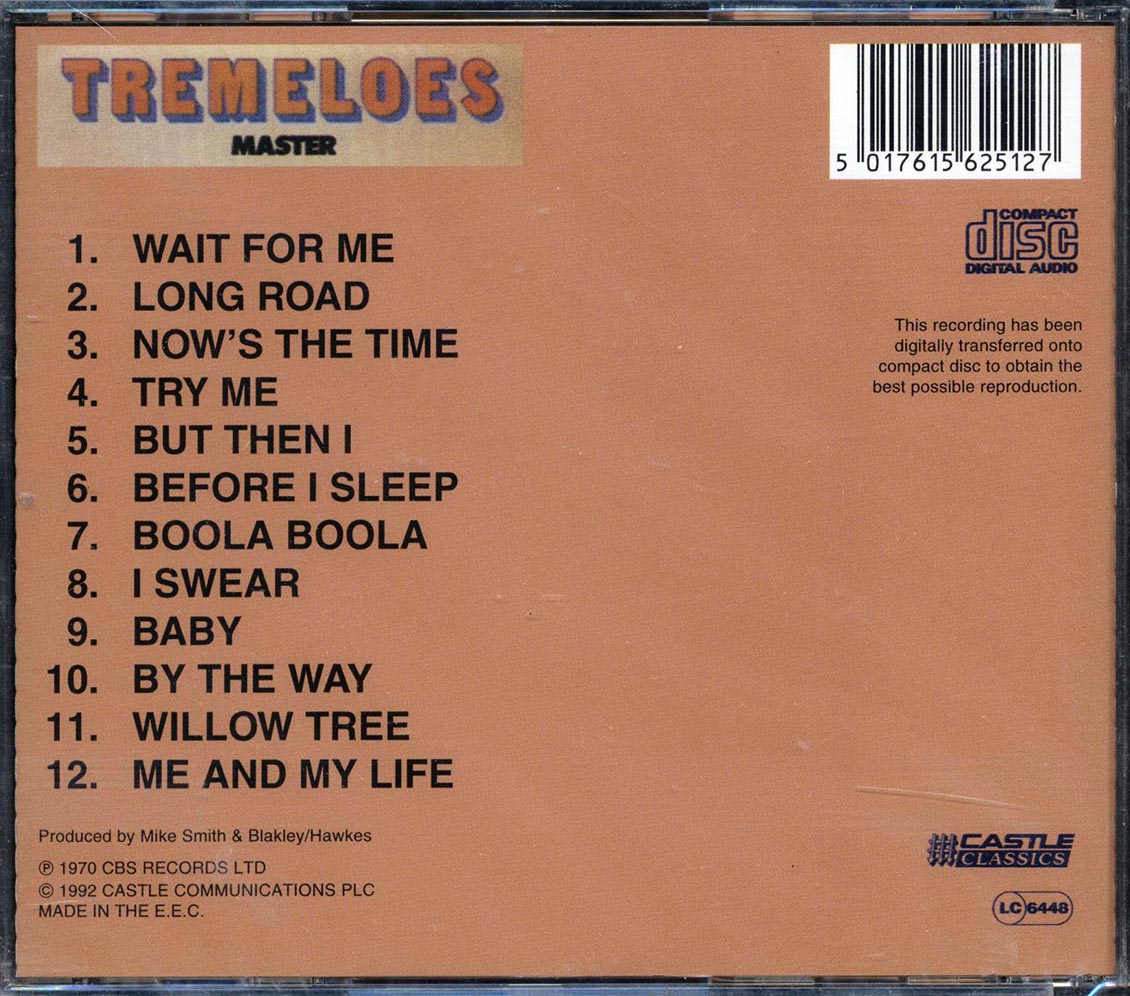 The Tremeloes Master Music CD