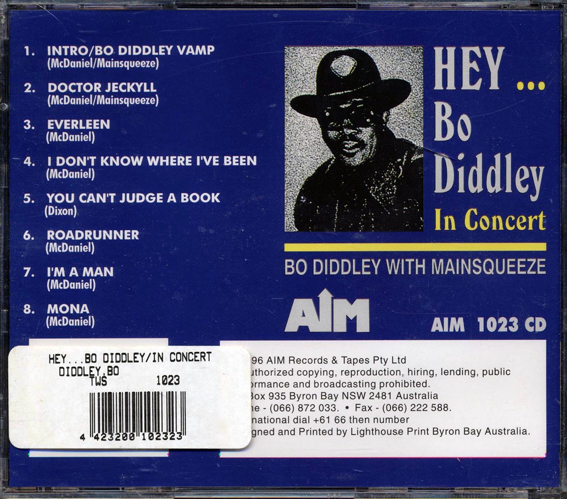 Bo Diddley - Hey: Bo Diddley In Concert Music CD