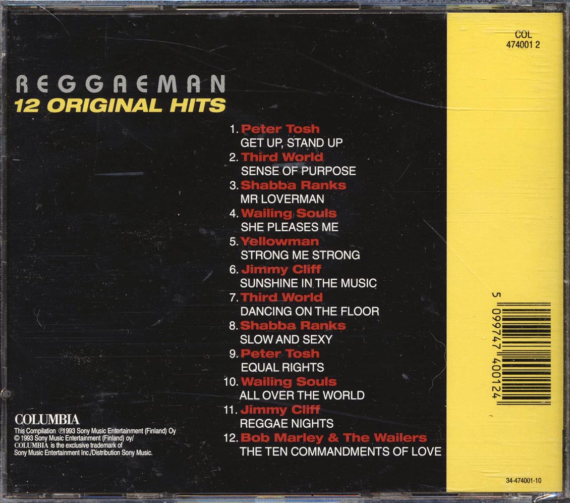 Peter Tosh, Third World, Wailing Souls, Bob Marley, Yellowman - Reggaeman: 12 Original Hits Music CD