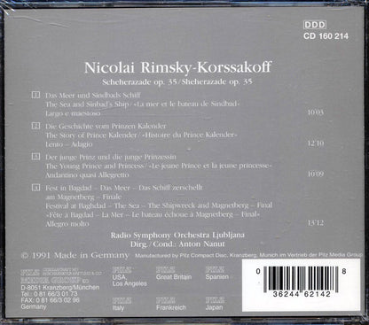 Nicolai Rimsky-Korssakoff, Radio Symphony Orchestra Ljubjlana, Anton Nanut - Scheherazade Aus Tausend Und Eine Nacht Music CD
