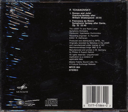Tchaikovsky Vyacheslav Ovchinnikov The USSR TV And Radio Large Symphony Orchestra Romeo And Juliet Francesca Da Rimini Music CD