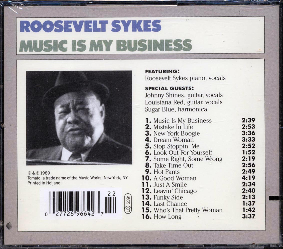 Roosevelt Sykes - Music Is My Business Music CD