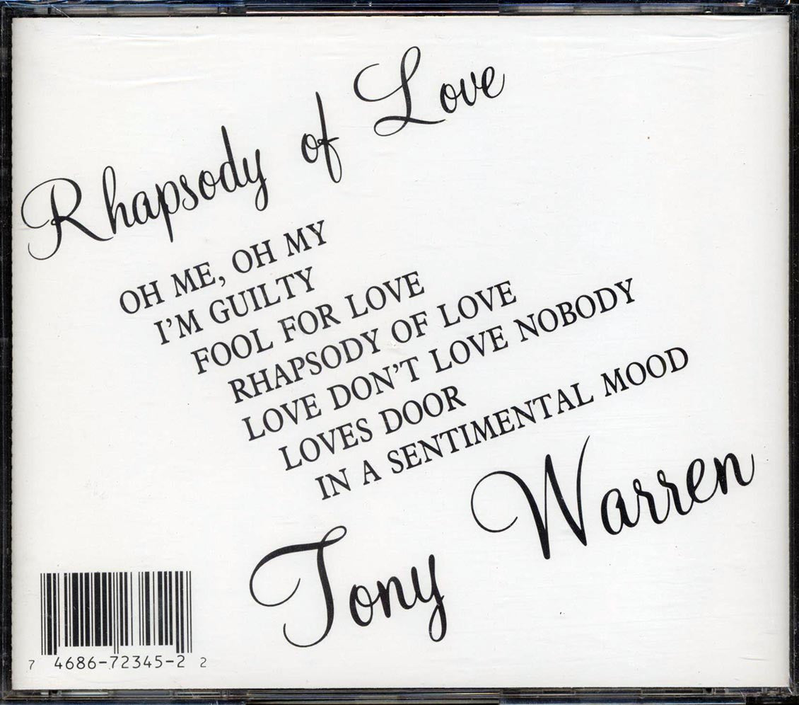 Tony Warren - Rhapsody Of Love Music CD