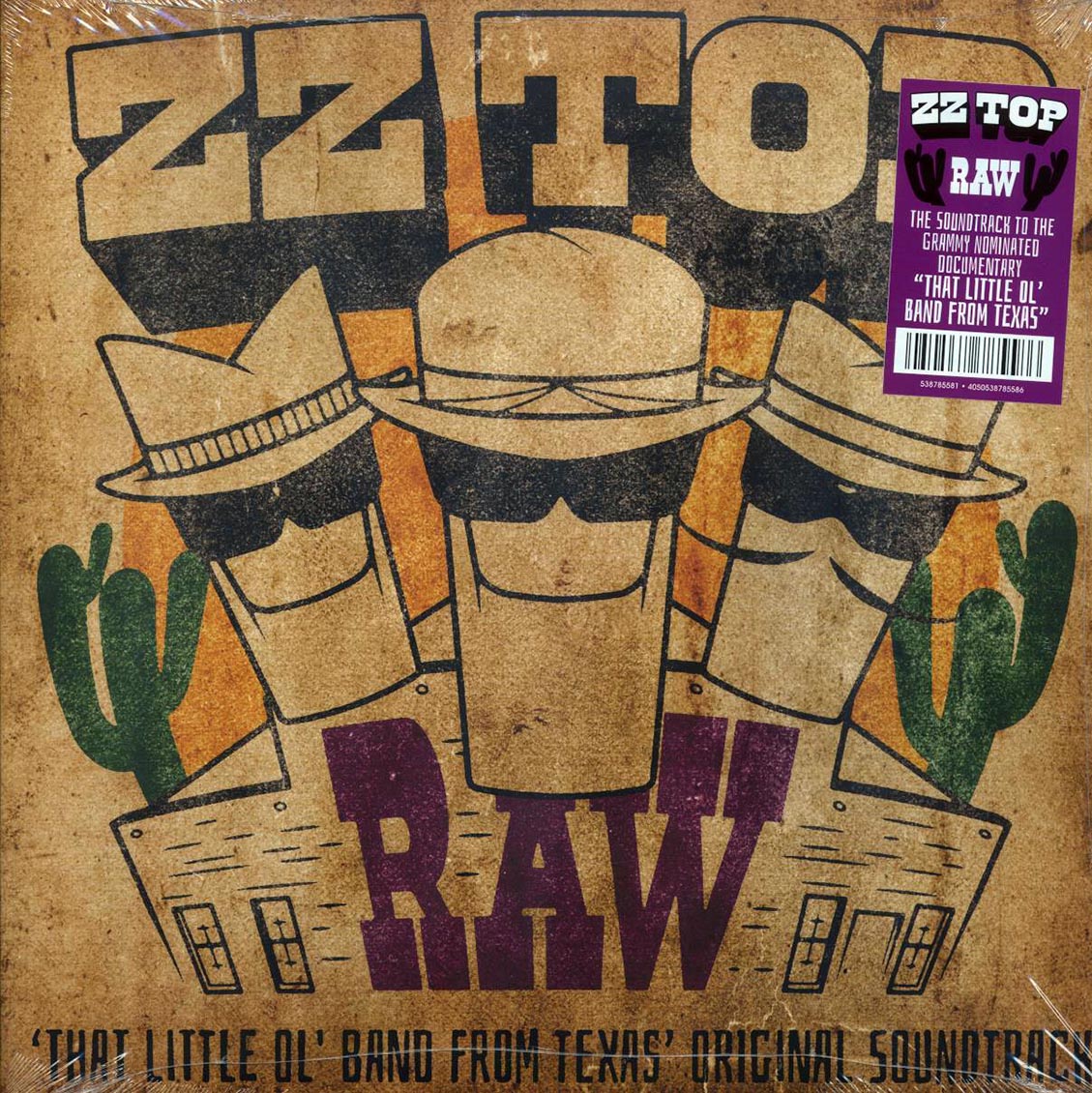 ZZ Top Raw: That Little Ol' Band From Texas Original Soundtrack Vinyl Record