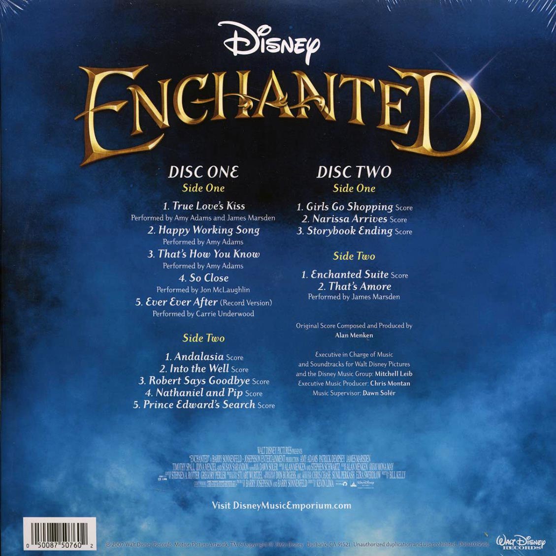 Alan Menken, Stephen Schwartz - Enchanted: Original Motion Picture Soundtrack (2xLP) (clear vinyl) Vinyl Record