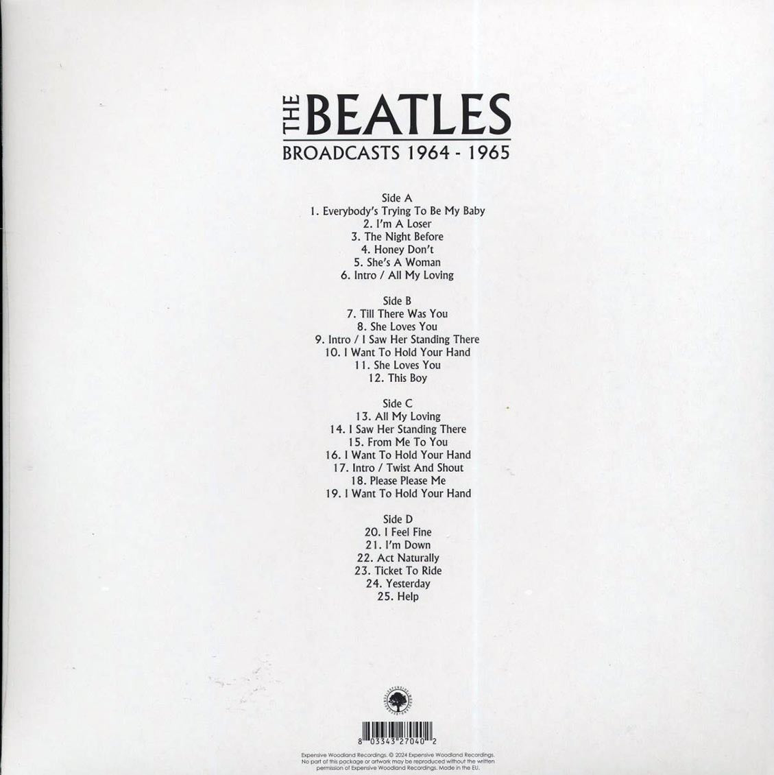 The Beatles - Broadcasts 1964-1965 (2xLP) Vinyl Record