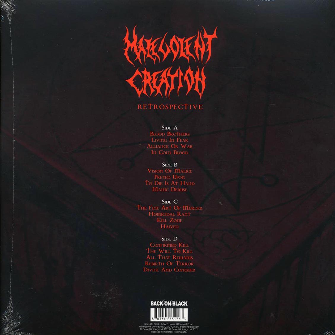 Malevolent Creation - Retrospective (ltd. ed.) (2xLP) (red/black splatter vinyl) Vinyl Record