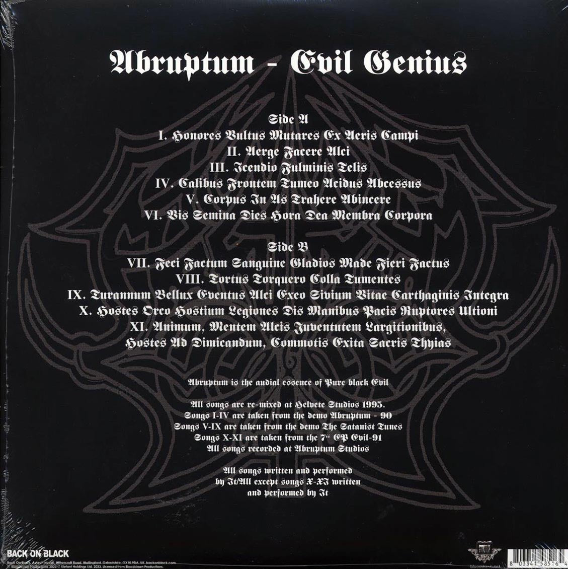 Abruptum - Evil Genius (ltd. ed.) (red vinyl) Vinyl Record