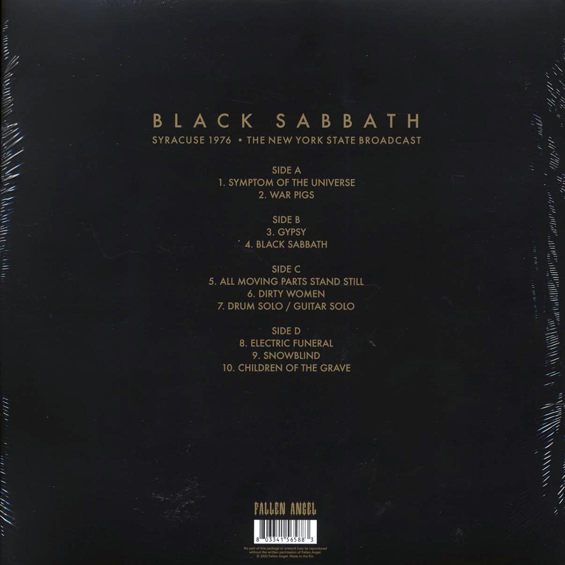 Black Sabbath - Syracuse 1976: The New York State Broadcast (2xLP) Vinyl Record