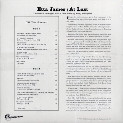 Etta James - At Last! (ltd. 500 copies made) (clear vinyl) Vinyl Record