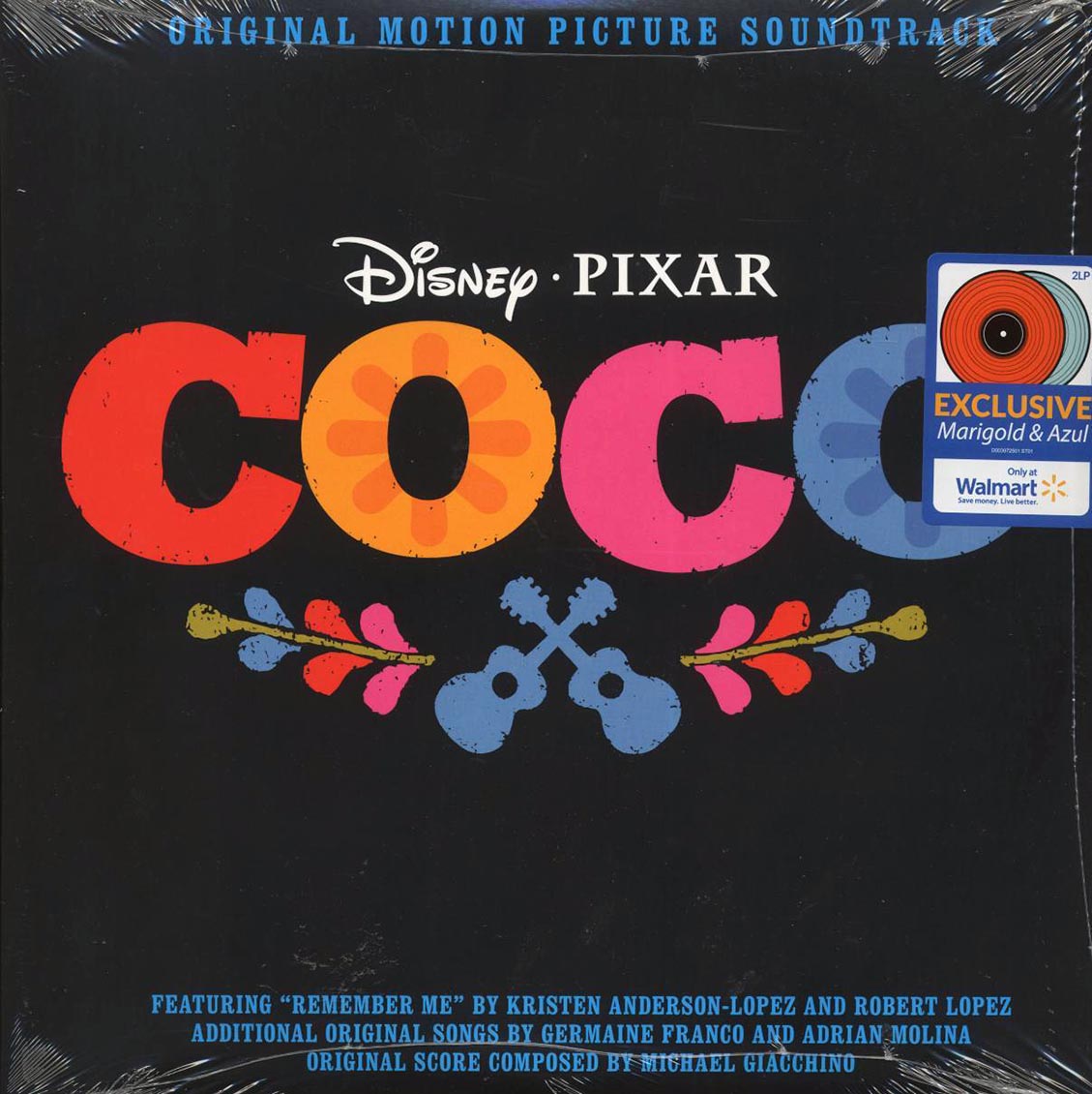 Michael Giacchino, Various - Coco: Original Motion Picture Soundtrack (2xLP) (marigold/azul vinyl) Vinyl Record