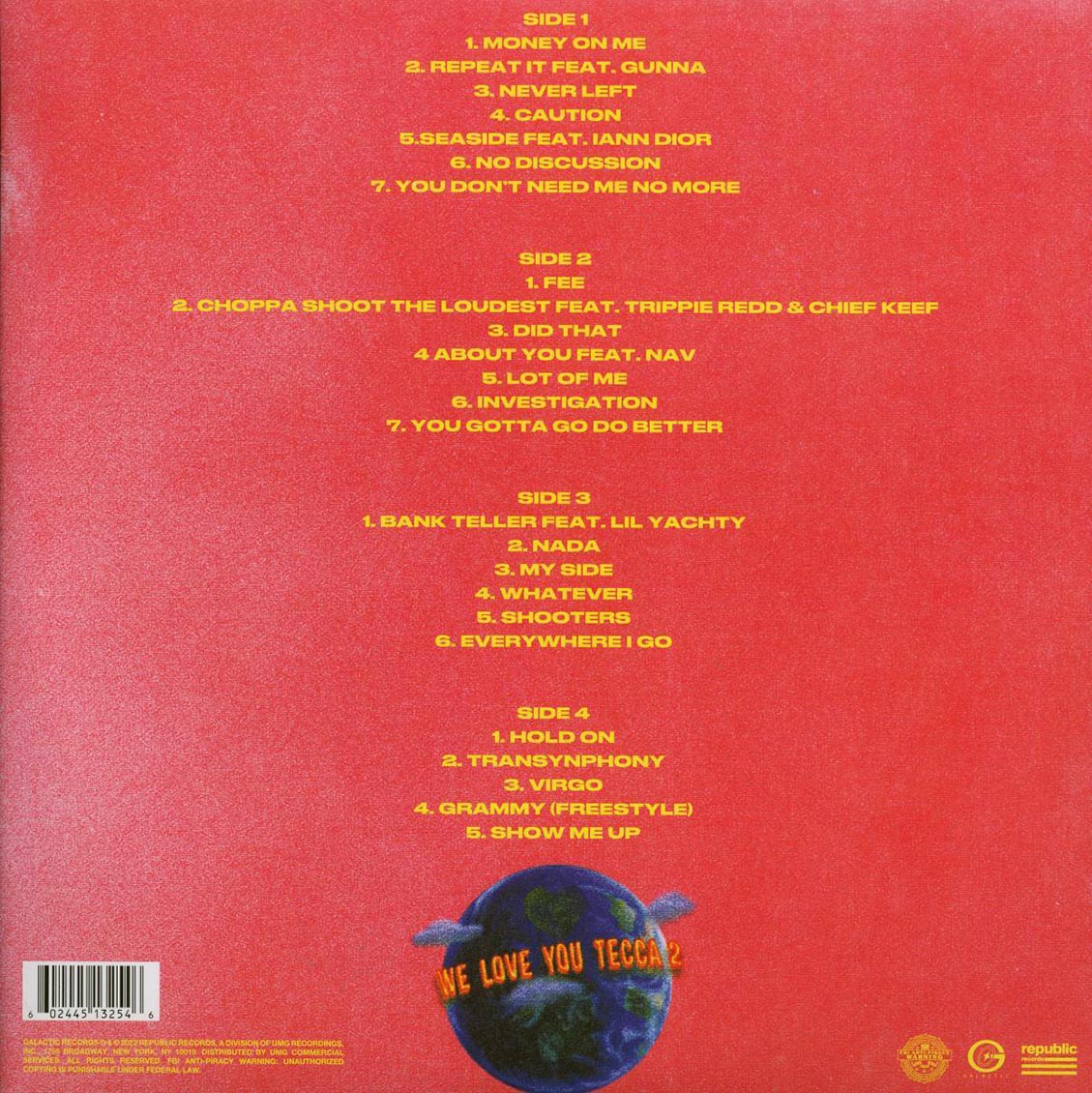Lil Tecca - We Love You Tecca 2 (2xLP) Vinyl Record