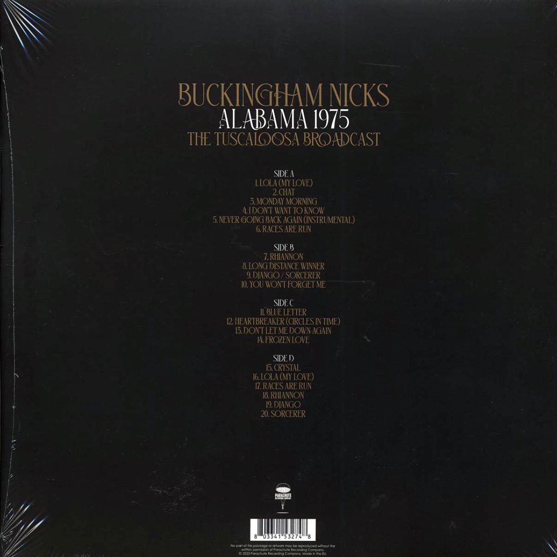 Buckingham Nicks (Stevie Nicks) - Alabama 1975: The Tuscaloosa Broadcast (2xLP) Vinyl Record