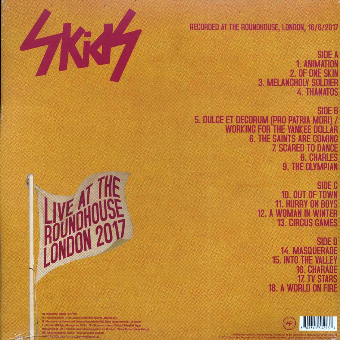 Skids - Live At Roundhouse London 2017 (ltd. ed.) (2xLP) (clear vinyl) Vinyl Record