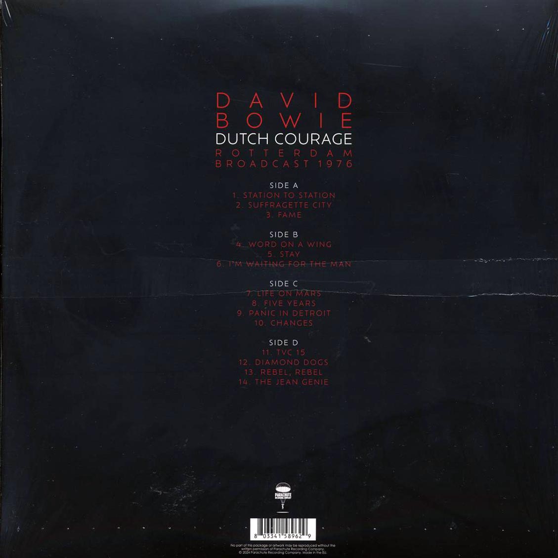 David Bowie - Dutch Courage: Rotterdam Broadcast 1976 (2xLP) Vinyl Record