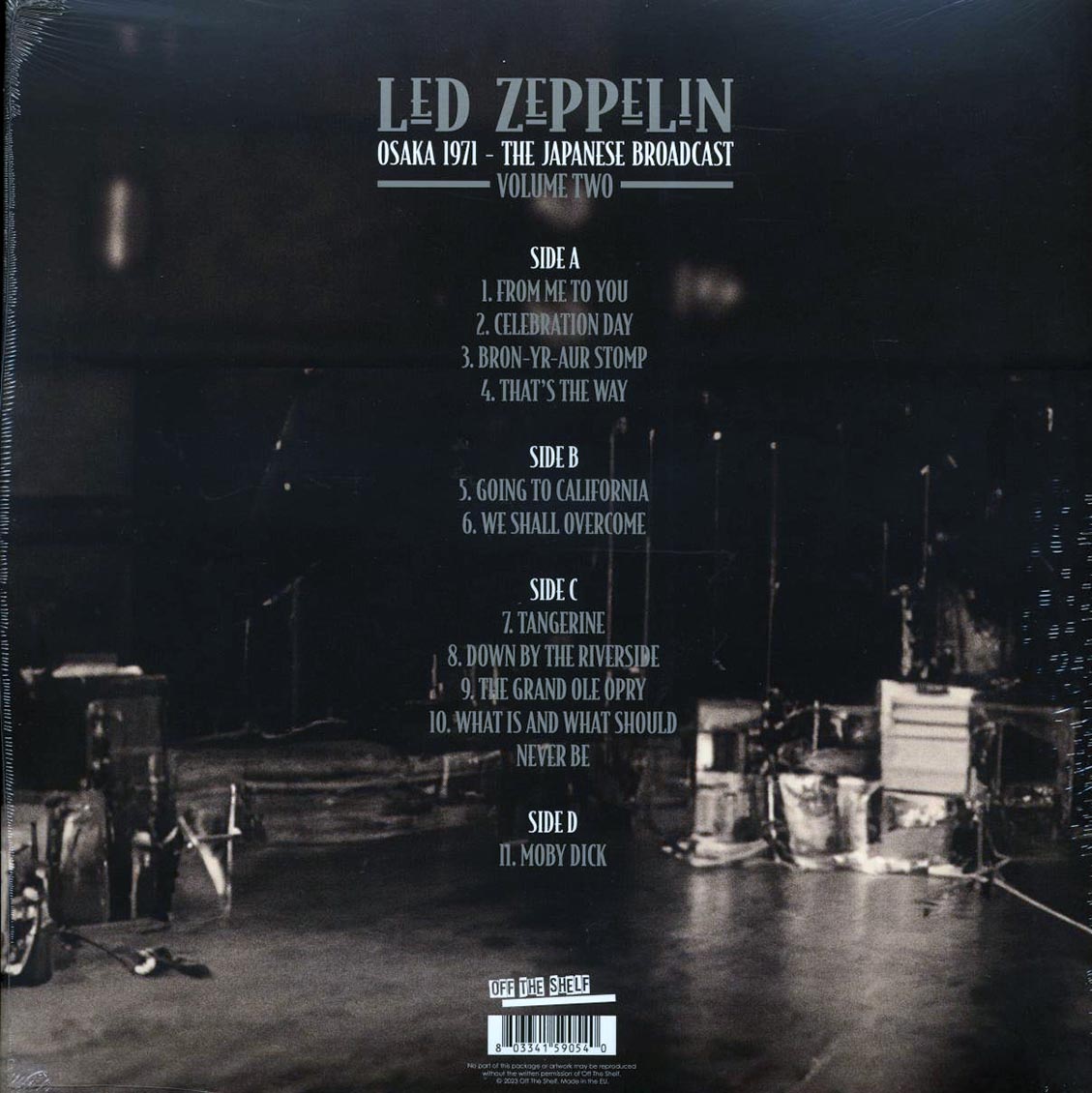 Led Zeppelin Osaka 1971 Volume 2: The Japanese Broadcast 2xLP Vinyl Record