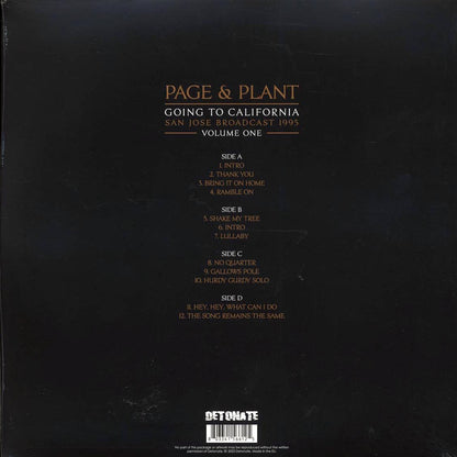 Jimmy Page, Robert Plant - Page & Plant Going To California Volume 1: San Jose Broadcast 1995 (ltd. ed.) (2xLP) (red vinyl) Vinyl Record