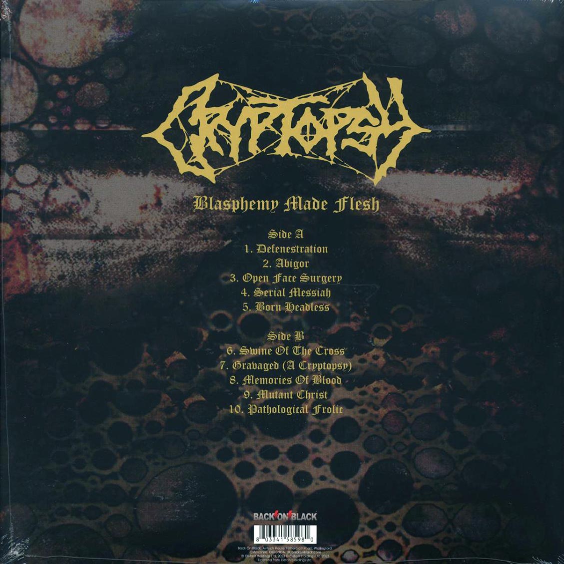 Cryptopsy - Blasphemy Made Flesh (ltd. ed.) (clear vinyl) Vinyl Record