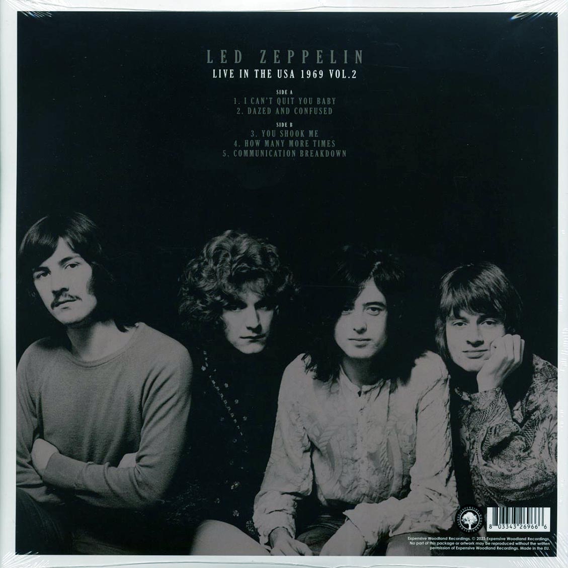Led Zeppelin Live In The USA 1969 Volume 2 Vinyl Record
