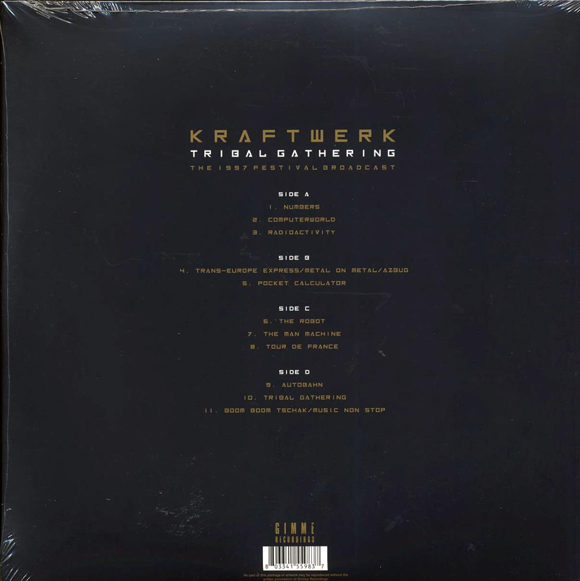 Kraftwerk - Tribal Gathering: The 1997 Festival Broadcast (ltd. ed.) (2xLP) (clear vinyl) Vinyl Record