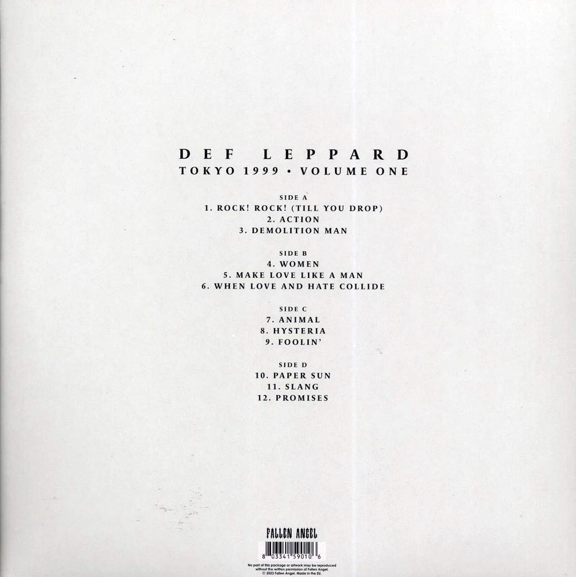 Def Leppard - Tokyo 1999 Volume 1 (2xLP) Vinyl Record