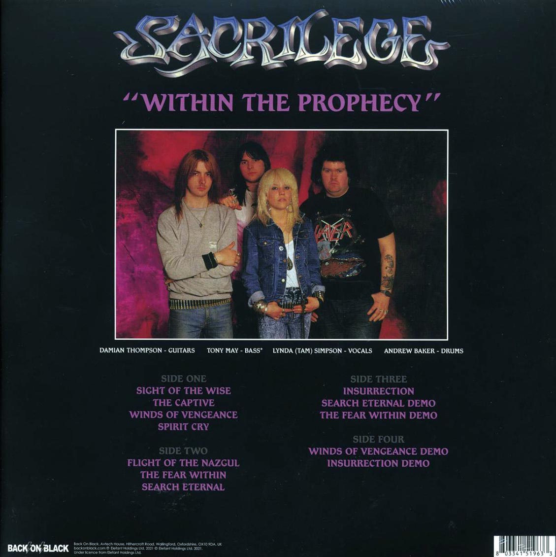Sacrilege - Within The Prophecy (ltd. ed.) (2xLP) (clear/purple splatter vinyl) Vinyl Record