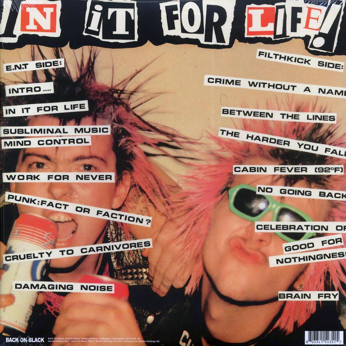 Extreme Noise Terror, Filthkick - In It For Life (ltd. ed.) (clear vinyl) Vinyl Record