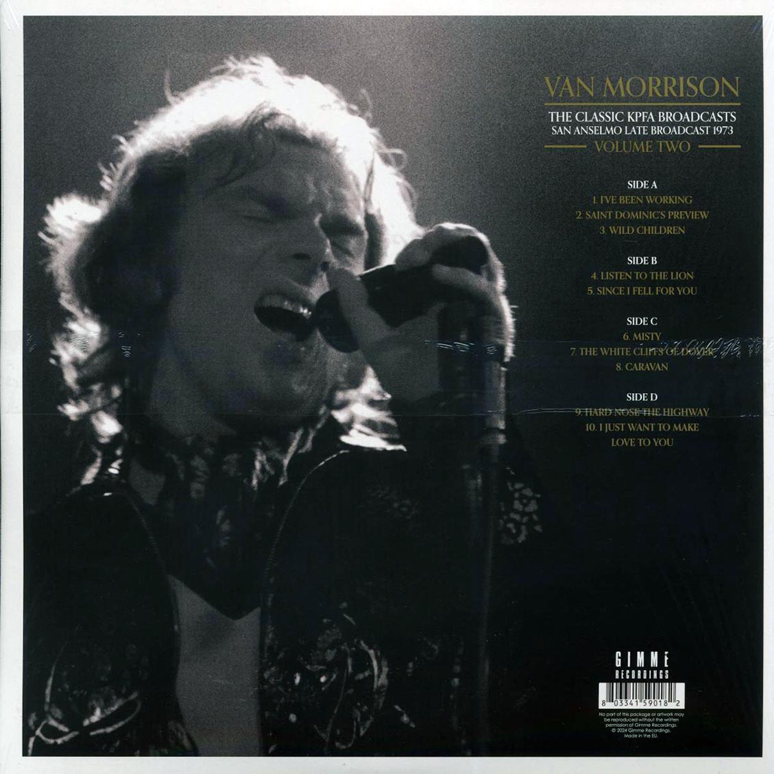 Van Morrison - The Classic KPFA Broadcasts Volume 2: San Anselmo Late Broadcast 1973 (2xLP) Vinyl Record