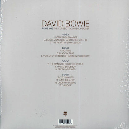 David Bowie - Rome 1996: The Classic Italian Broadcast (ltd. ed.) (2xLP) (clear vinyl) Vinyl Record