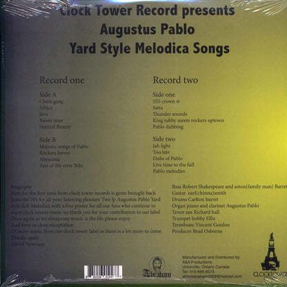 Augustus Pablo - Yard Style Melodica Songs (2xLP) Vinyl Record