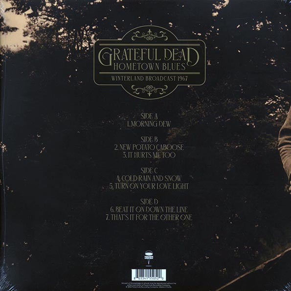 Grateful Dead Hometown Blues Winterland Broadcast 1967 Vinyl Record