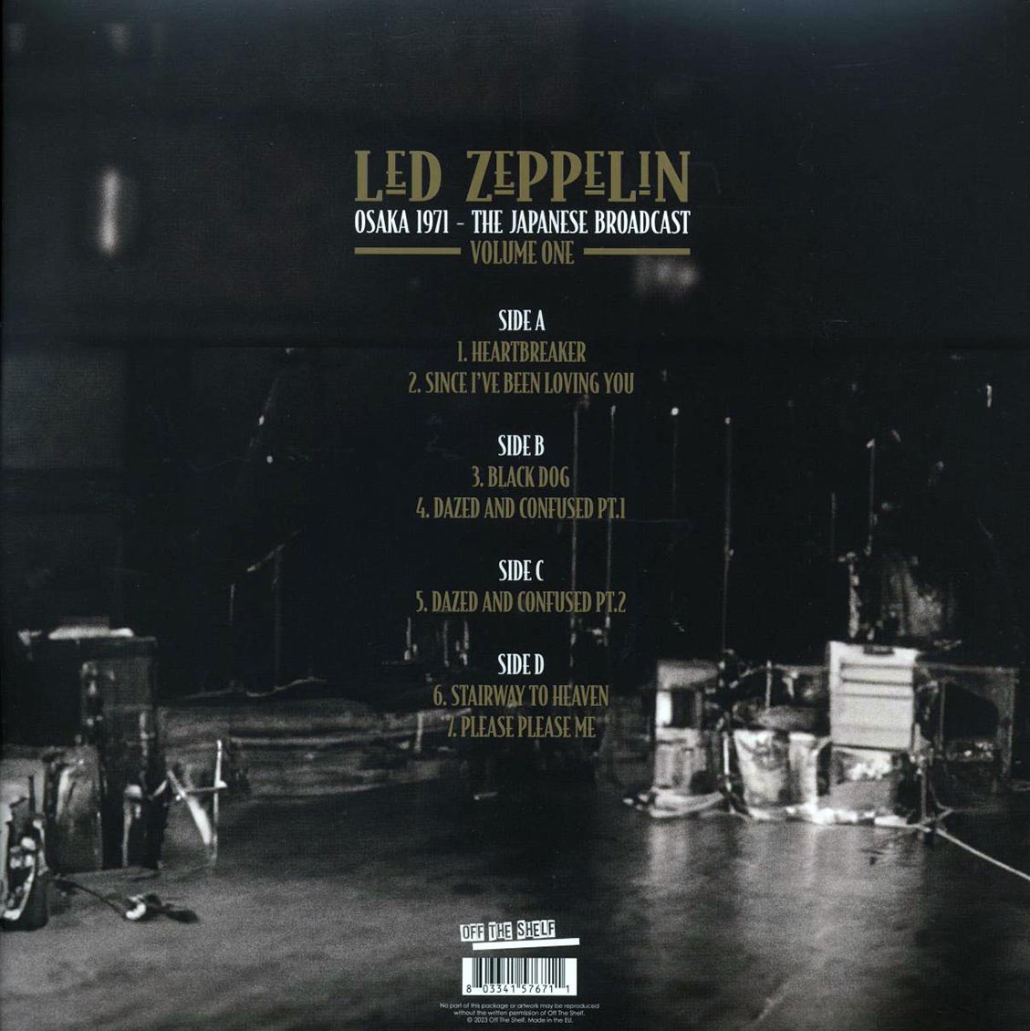 Led Zeppelin Osaka 1971 Volume 1: The Japanese Broadcast 2xLP Vinyl Record