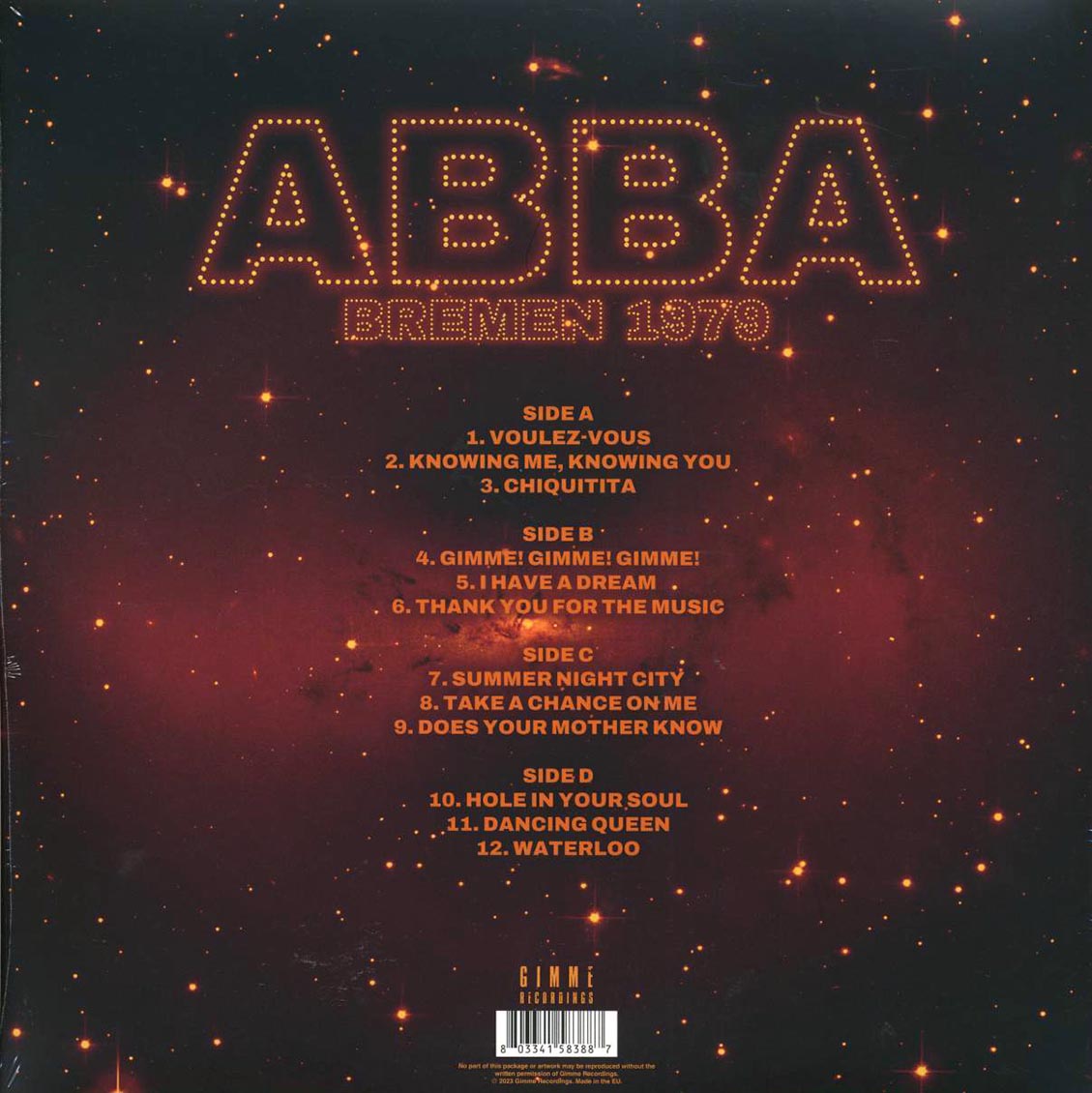 Abba - Bremen 1979 (ltd. ed.) (2xLP) (clear vinyl) Vinyl Record
