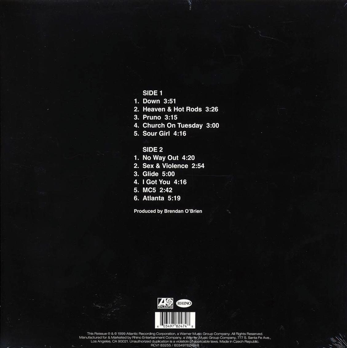 Stone Temple Pilots No4 ltd. ed. white opaqueblack splatter Vinyl Record