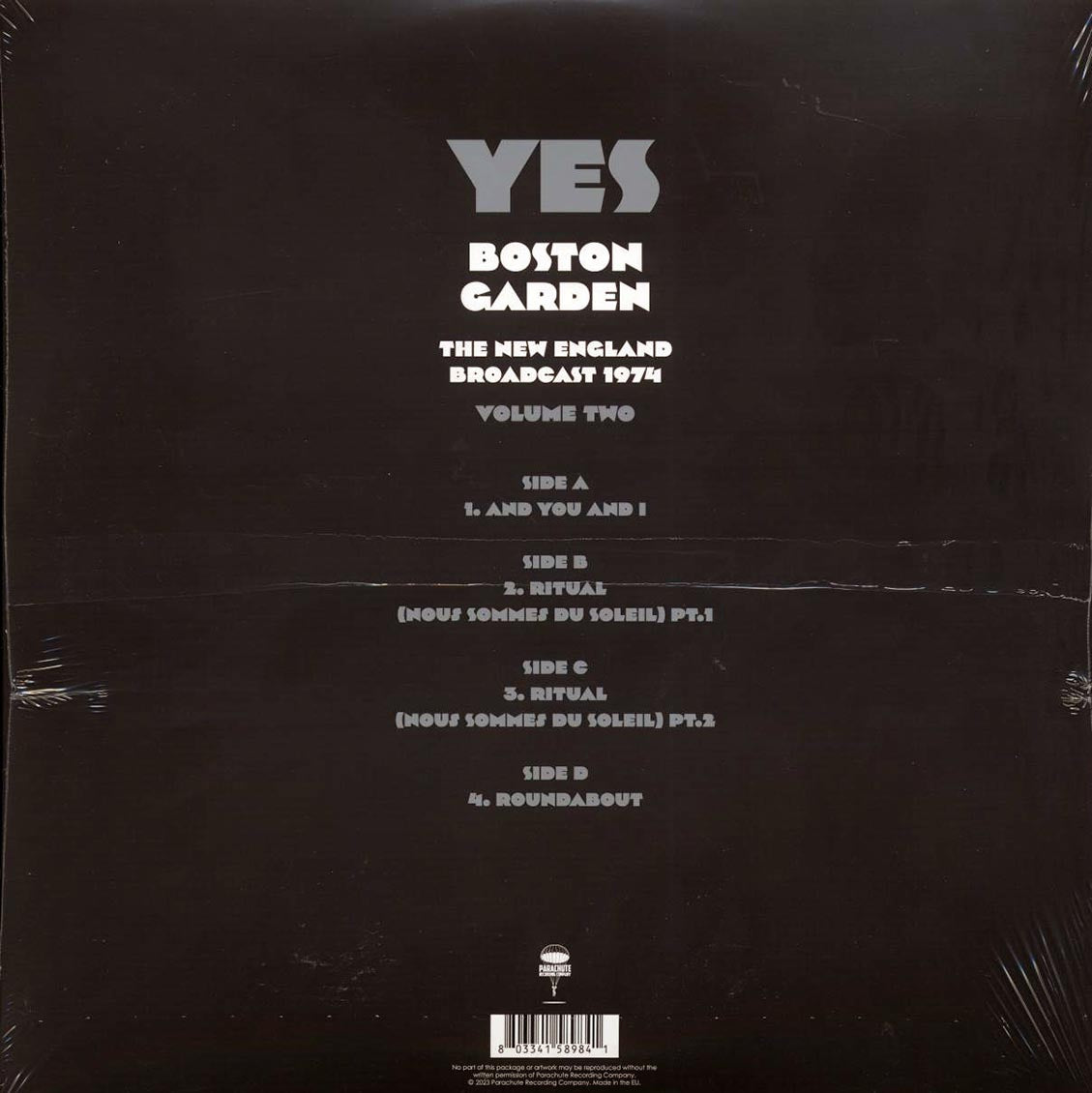 Yes - Boston Garden Volume 2: The New England Broadcast 1974 (2xLP) Vinyl Record