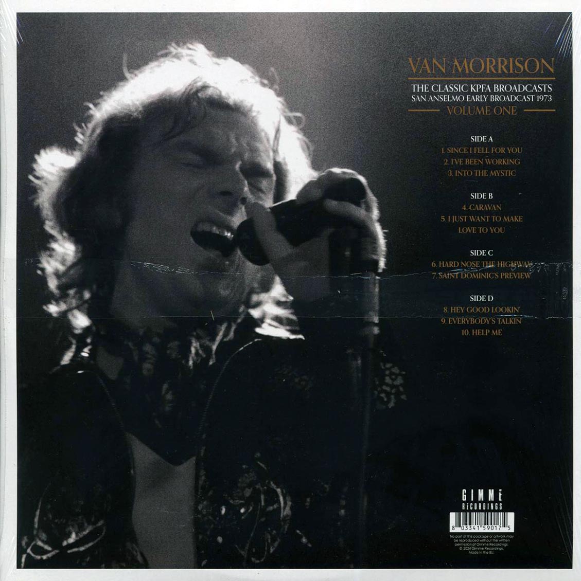 Van Morrison - The Classic KPFA Broadcasts Volume 1: San Anselmo Early Broadcast 1973 (2xLP) Vinyl Record