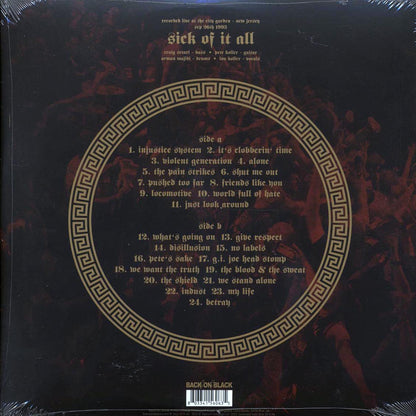 Sick Of It All - Live In A World Full Of Hate (ltd. ed.) (clear vinyl) Vinyl Record