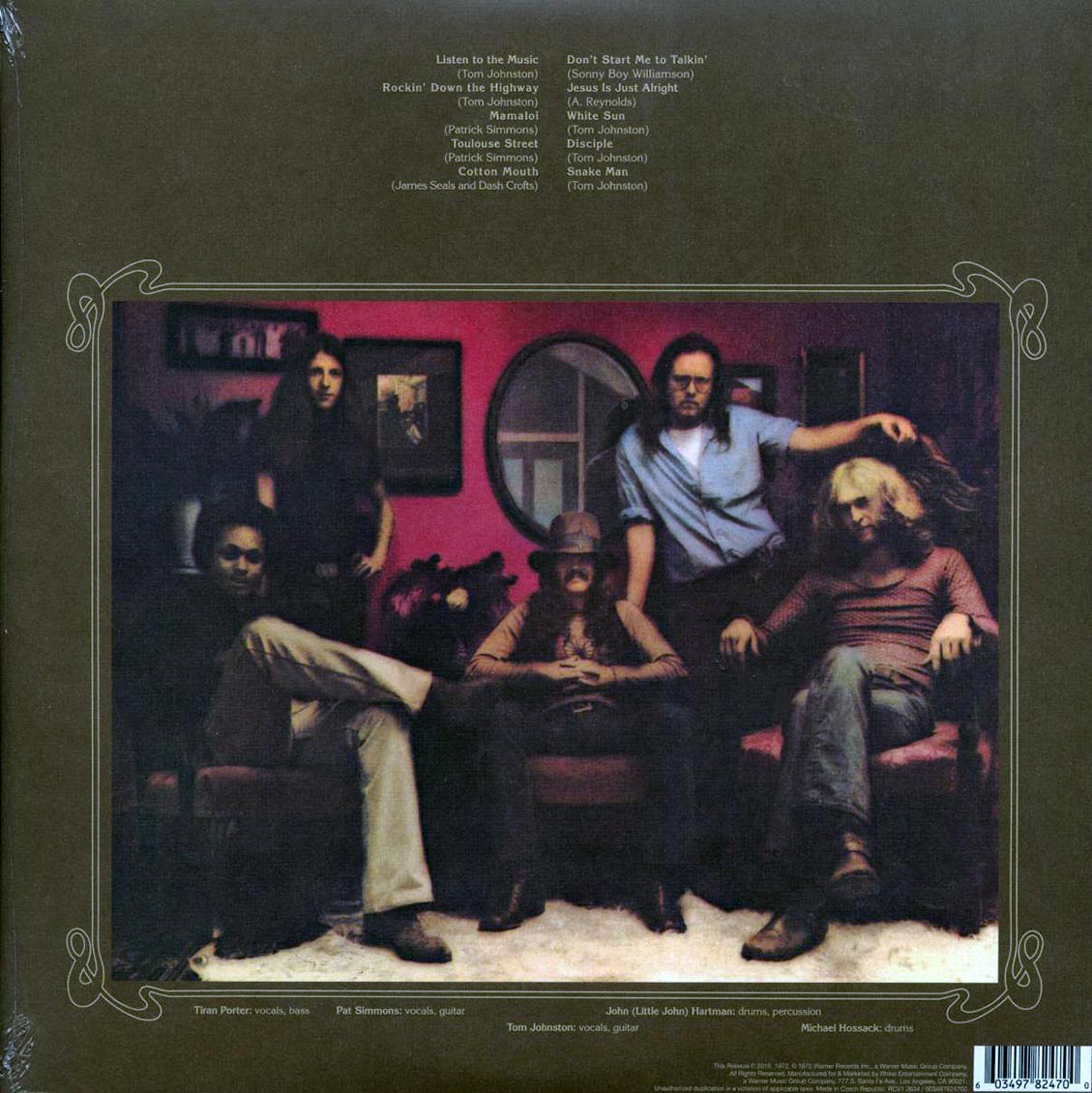 The Doobie Brothers Toulouse Street clear vinyl remastered Vinyl Record