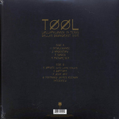 Tool Lollapalooza In Texas: Dallas Broadcast 1993 ltd. ed. grey Vinyl Record