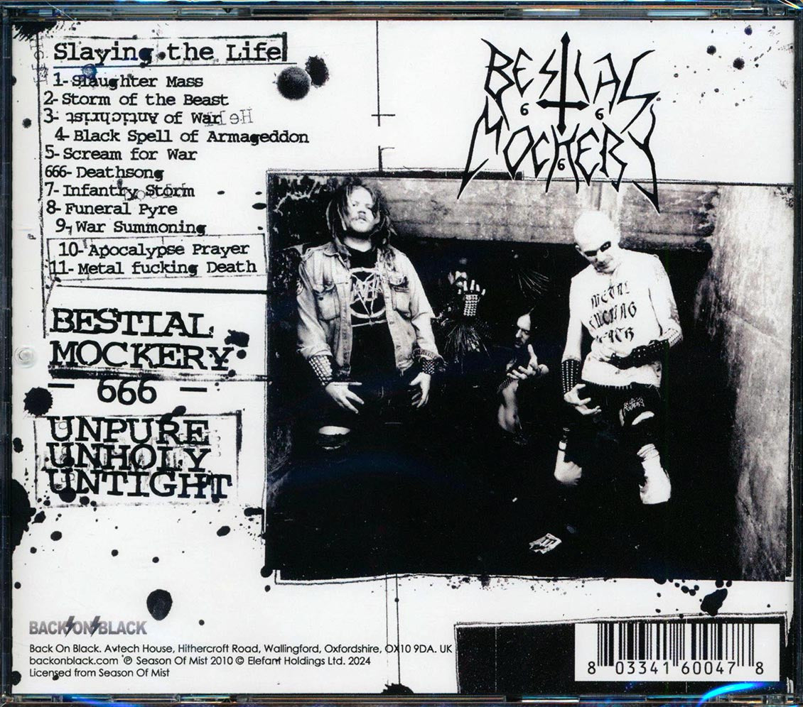 Bestial Mockery - Slaying The Life Music CD