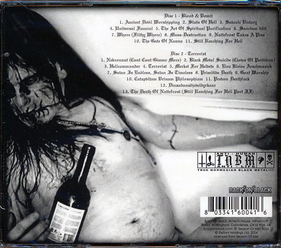 Nattefrost - Blood & Vomit + Terrorist (2 albums on 2 CDs) (24 tracks) (2xCD) Music CD