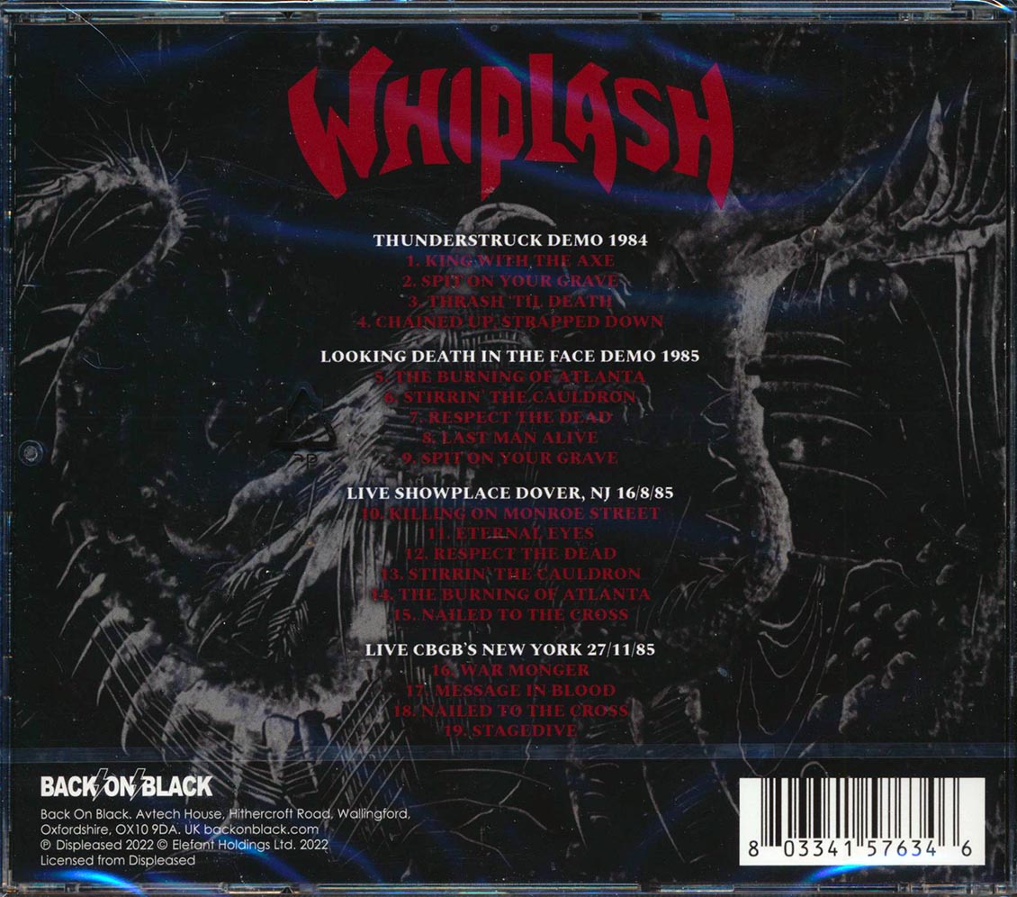 Whiplash - Messages In Blood: The Early Demos Music CD