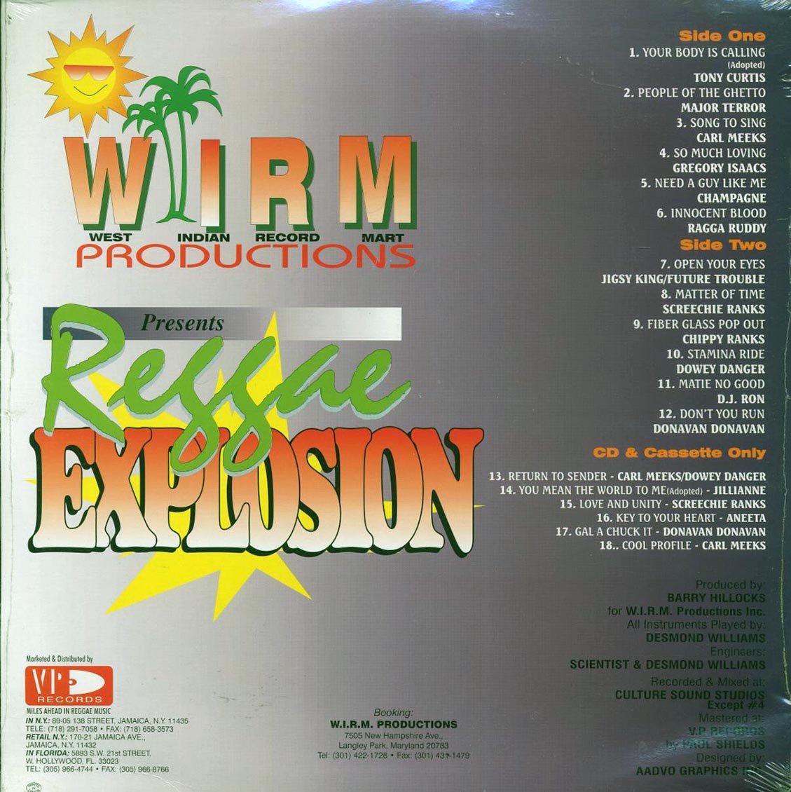 Carl Meeks, Gregory Isaacs, Screechie Ranks, Etc. - Reggae Explosion Vinyl Record