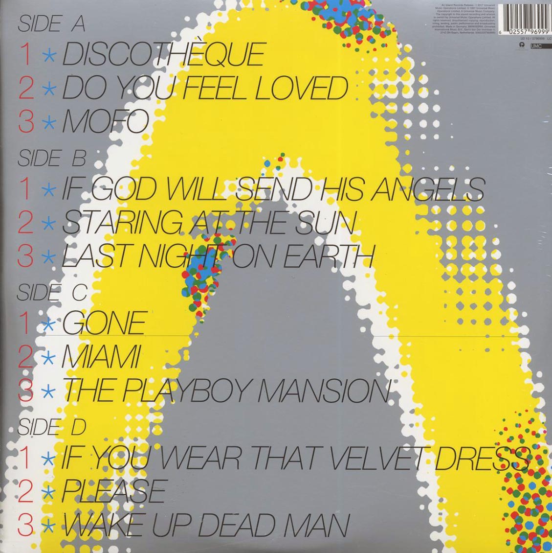 U2 Pop 2xLP 180g remastered Vinyl Record