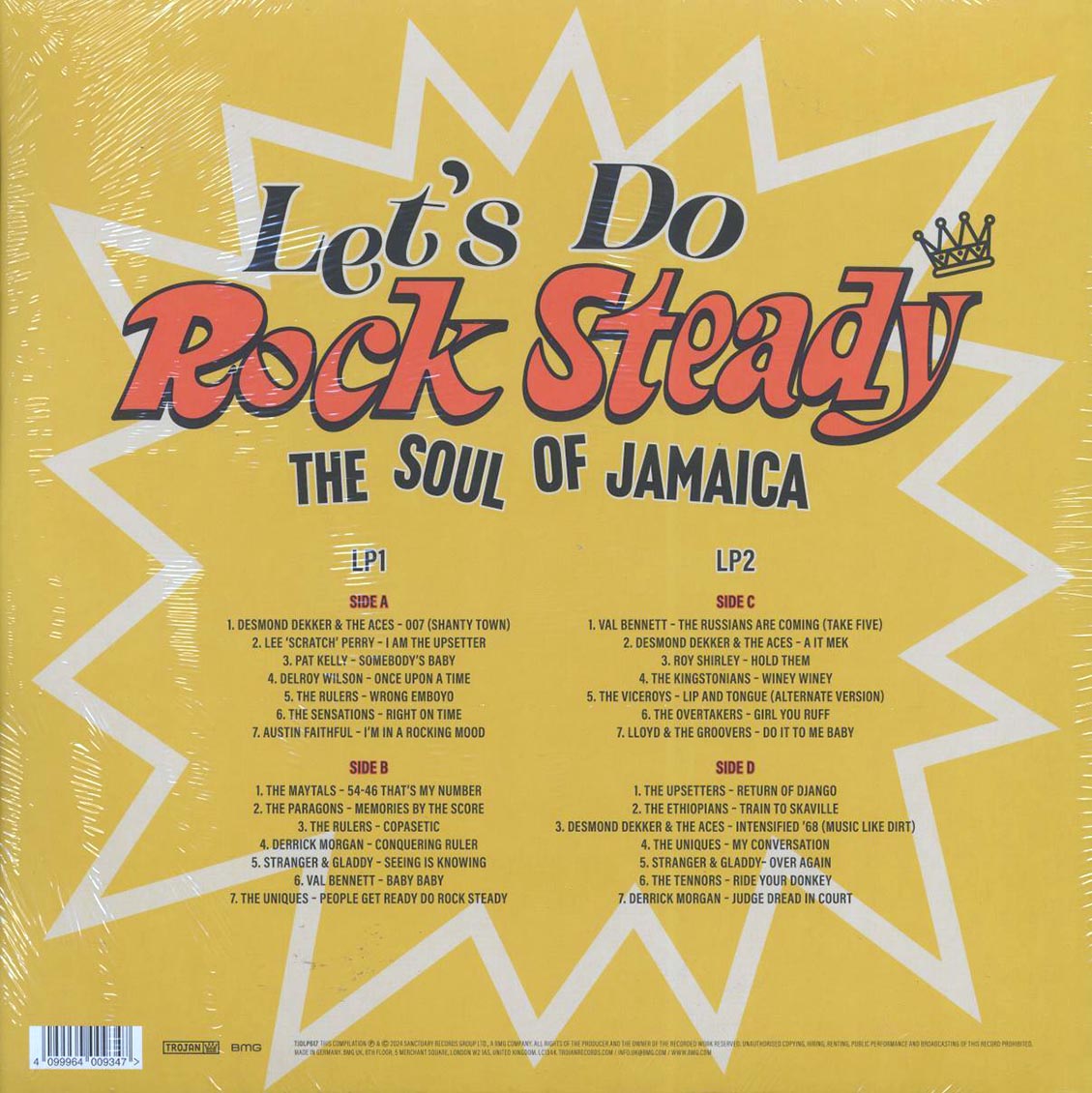 Lee Perry, Desmond Dekker, Toots & The Maytals, The Tennors, The Ethiopians, Etc. - Let's Do Rock Steady: The Soul Of Jamaica (28 tracks) (2xLP) Vinyl Record