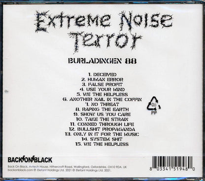 Extreme Noise Terror - Burladingen 88 Music CD