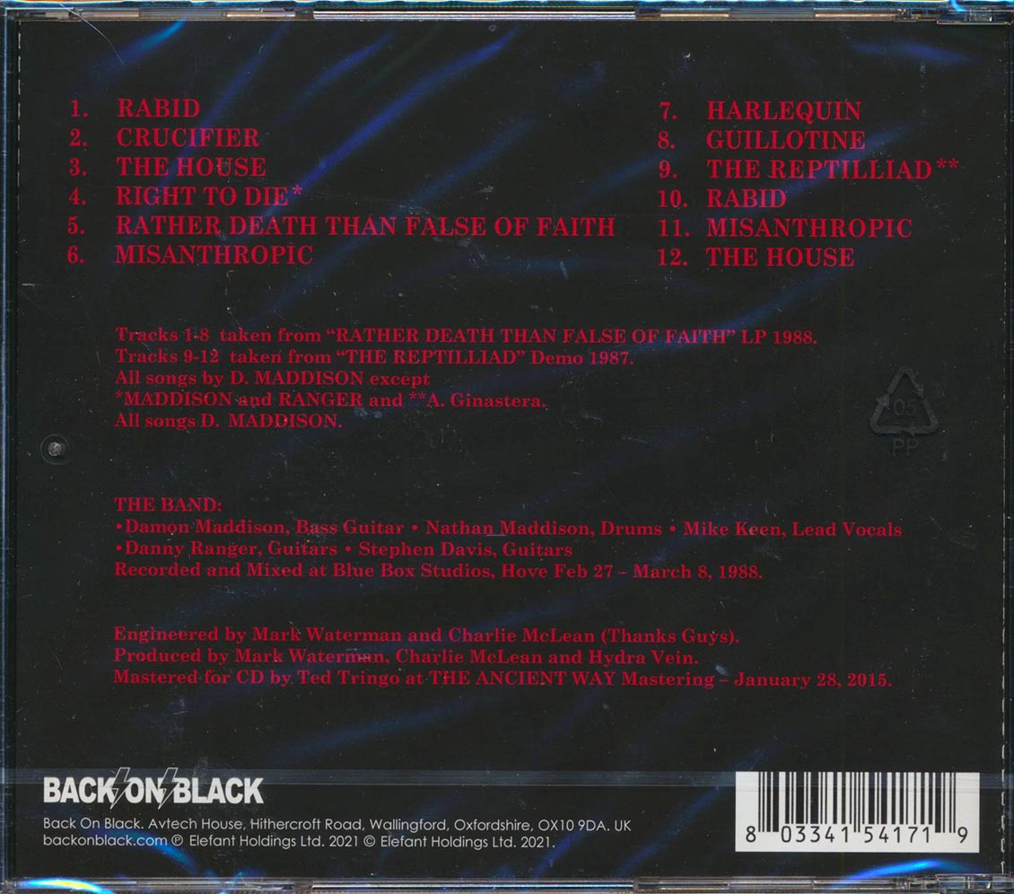 Hydra Vein - Rather Death And False In Faith Music CD