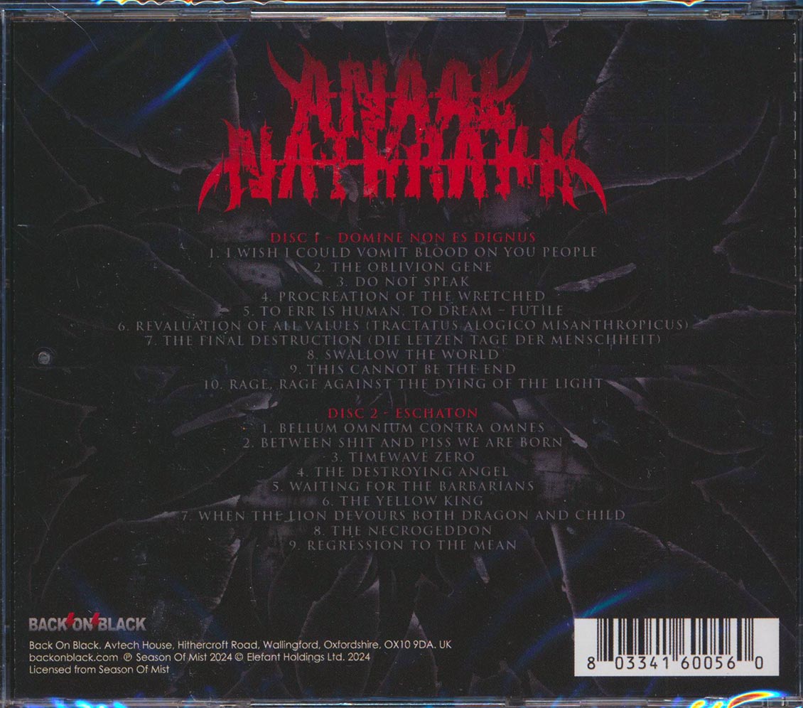 Anaal Nathrakh - Domine Non Es Dignus + Eschaton (2 albums on 2 CDs) (2xCD) Music CD