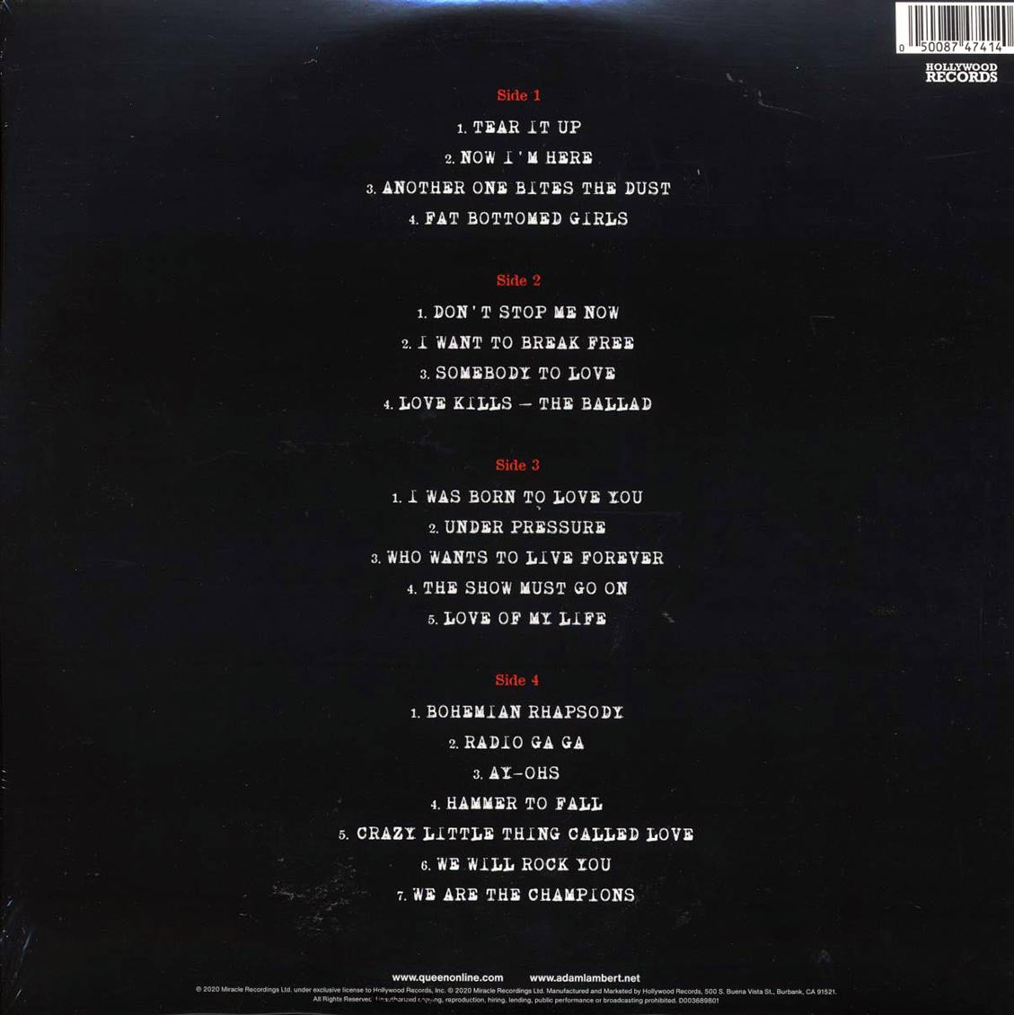 Queen, Adam Lambert - Live Around The World (2xLP) Vinyl Record